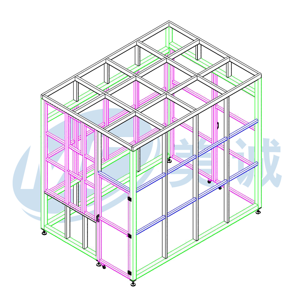 工業(yè)鋁型材防護(hù)房圖紙