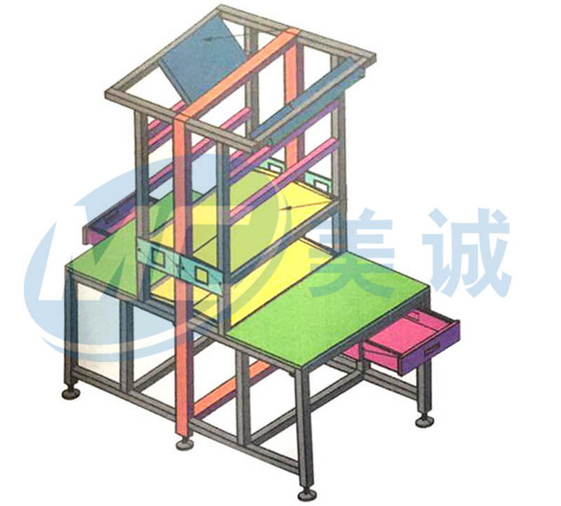 雙面鋁型材操作臺(tái)圖紙